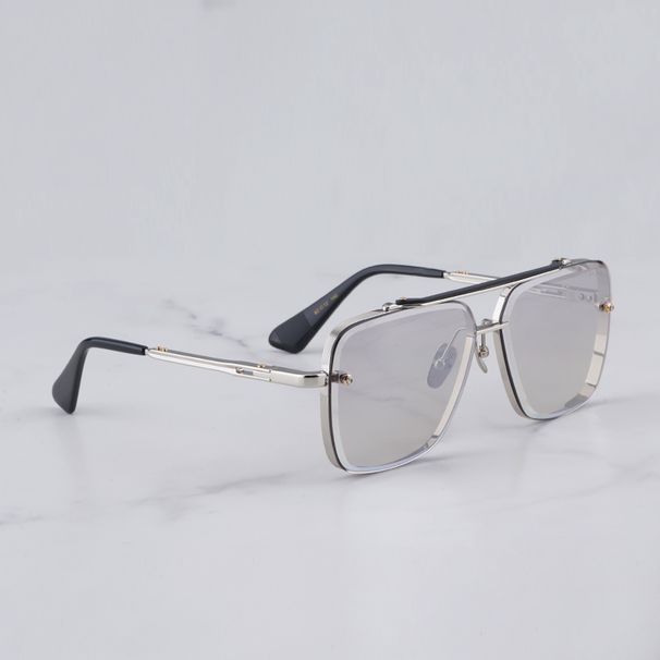 Γυαλιά ηλίου μόδας με διπλή γέφυρα και χρυσό, ανδρικά γυαλιά ηλίου 2024, νέα άφιξη h Six Series Square Alloy Solar Glass, γυναικεία_voghion.com