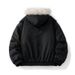 Men's Winter Coat With Fleece Lining – Retro American Style Hooded Parka, Thickened Polyester Jacket For Cold Weather_voghion.com