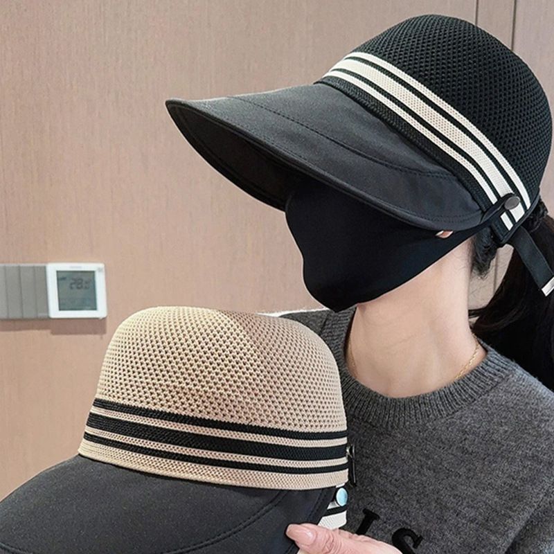 Fisherman For Women, New Color Block Hollow Breathable Su, Summer Versatile, Can Hang Mask, Face Covering_voghion.com