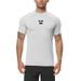 Nouveau Fitness façonnage course décontracté à manches courtes hommes col haut lait soie sport T-shirt Fitness serré_voghion.com