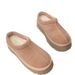 Mocassini slip-on con plateau spesso da donna - Calde scarpe da casa invernali foderate in pelliccia sintetica con suola in gomma, punta rotonda e tomaia in maglia per un comfort casual_voghion.com