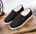 en Low Cut Round Head Casual Solid Color Embroidery Monk Shoes_voghion.com