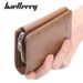Wallet men's short baellerry vertical multi-card slot tri-fold small wallet thin buckle coin purse_voghion.com