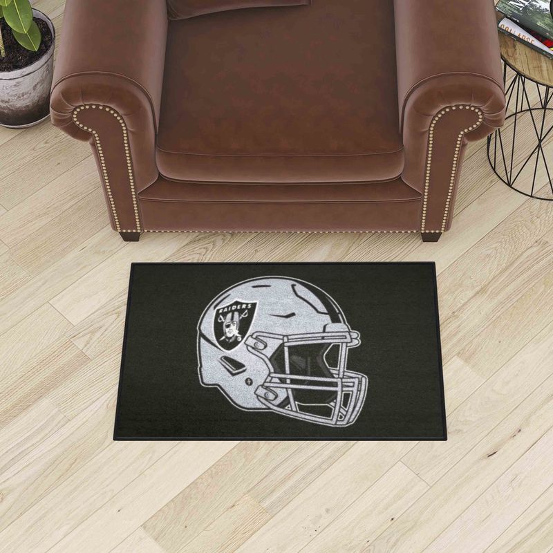  - Las Vegas Raiders Starter Rug 19"x30"_voghion.com