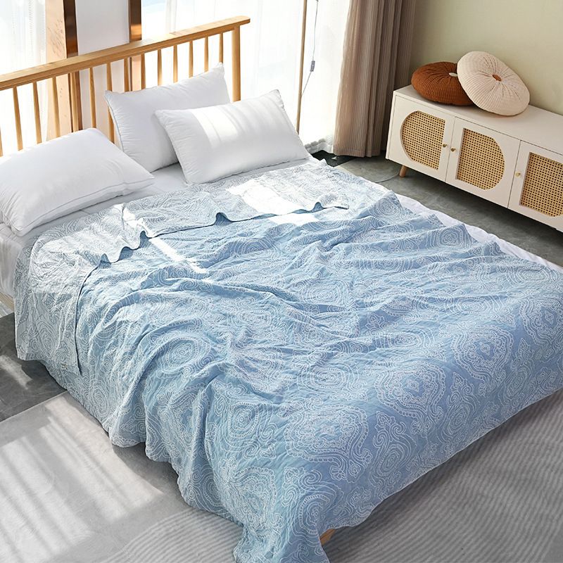 Blankets Pure Cotton Breathable Quilt Adult Lunch Sofa Blanket Summer Towel Single Double Bed Sheet_voghion.com