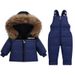 Premium Kids Winter Down Jacket Set – Soft & Warm Toddler Snowsuit (50-55% White Duck Down, 1-3Yrs, 80-100cm, Unisex, Zipper Closure)_voghion.com