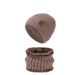 Cappelli da uomo invernali nuovi da uomo, set di cappello e sciarpa lavorati a maglia, versatili, casual, elasticizzati, caldi, set da due pezzi_voghion.com