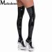 Sexy Socks wetlook Stockings Leg Wear Women Clubwear Latex Lady Faux Leather Fetish Costumes Erotic Bodystocki_voghion.com