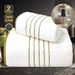 Gold-Thread & Coral Fleece Towel Set - Ultra Soft Bath & Face Towel Bundle (Includes Bath Towel & Washcloth Home & Travel Essential)_voghion.com