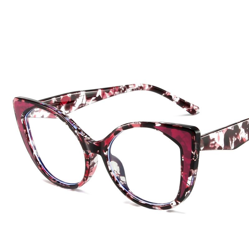 Modne okulary retro cat eye modne oprawki TR90 Ins Style osobowość oprawki okulary damskie_voghion.com