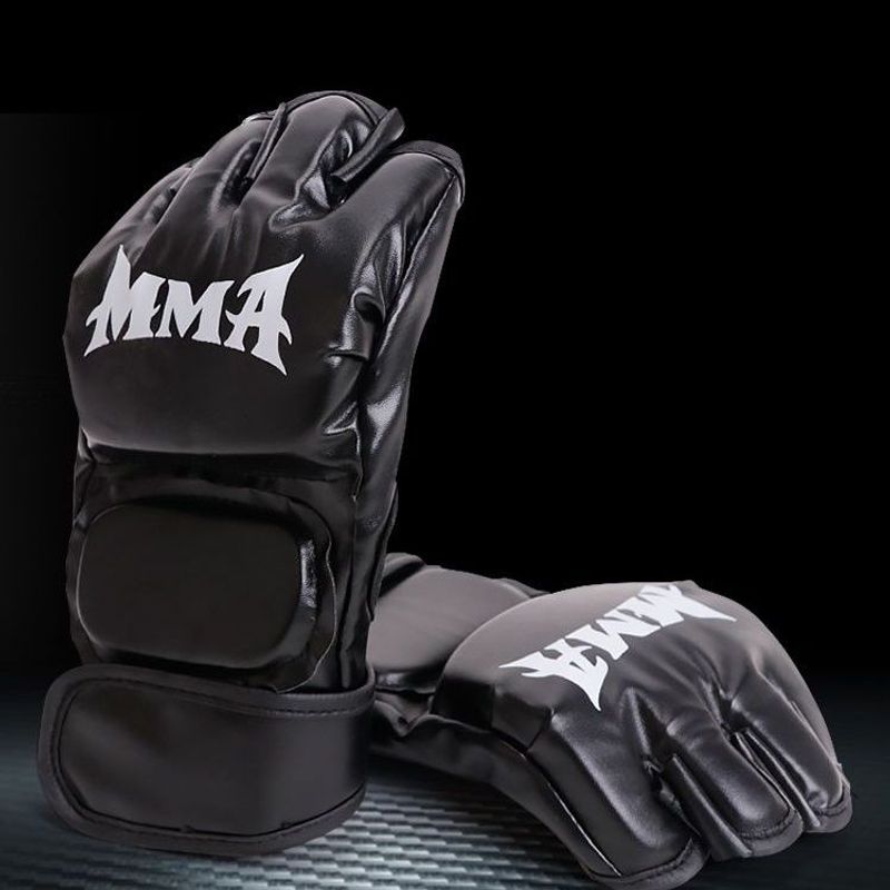 Bokshandschoenen voor volwassenen MMA-vechten Professionele Sanda-training Muay Thai Combat Mannen en vrouwen Bokszak Halve vinger_voghion.com