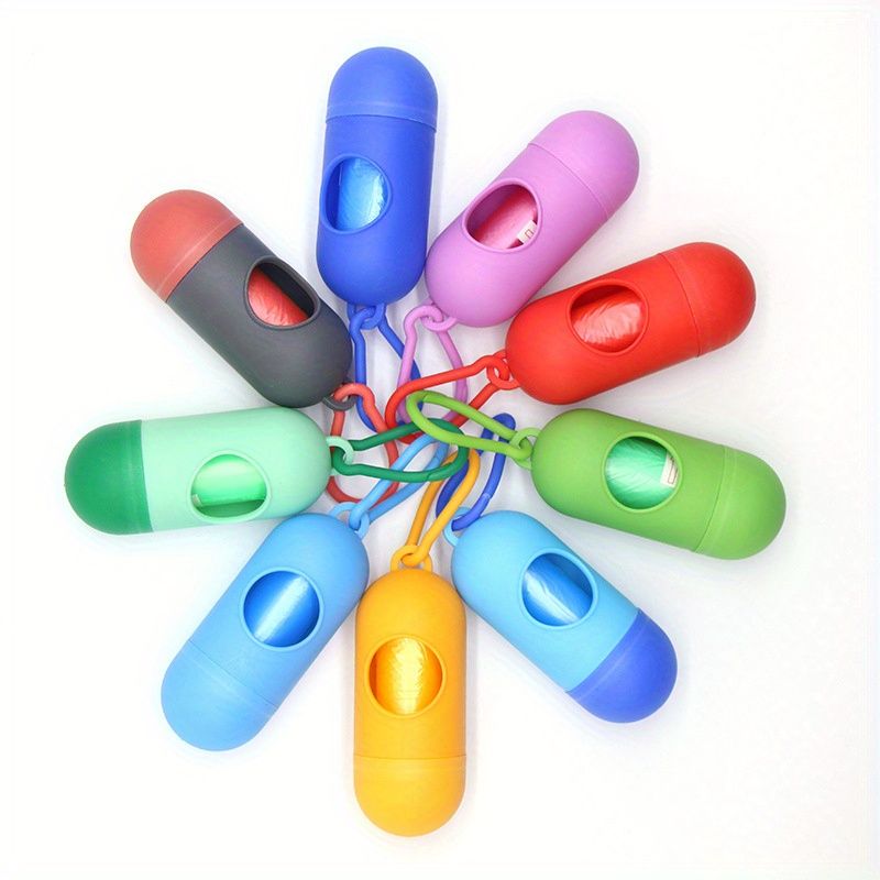 Eco-Friendly Dog Poop Bags With Dispenser And Leash Clip - Mildly Scented And Degradable For Easy Cleanup_voghion.com