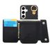 TechGlobe Compatible With Samsung S25 Hardware Buckle Card Holder Phone Case Galaxy A17 Flip Wallet A56 Protective Cover_voghion.com