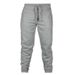 2024 Winter New Color Matching Plush Warm Feet Sports Fitness Casual Pants Men's_voghion.com