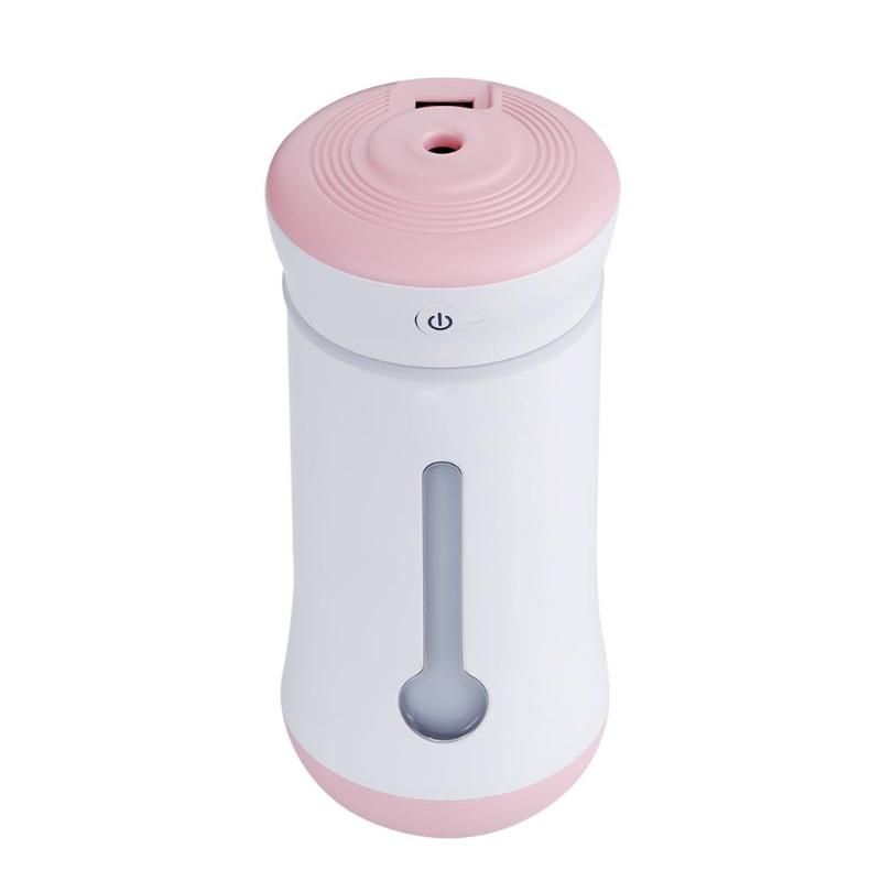 3-i-1 mini kjølig tåkeluftfukter 300 ml ultralyd bærbar luftdiffuser med USB-vifte og LED-lys for hjemmekontor eller bil_voghion.com