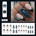 Faux ongles Fashion Almond Armor Vert foncé French Flash Manucure Practice Armor_voghion.com