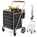 Folding Shopping Cart Portable Utility Grocery Cart 126L Capacity 150kg Load_voghion.com