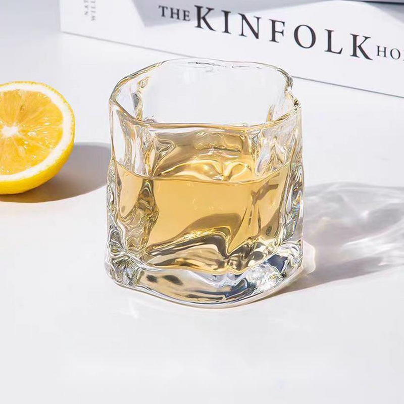 High-Value Whiskey Glass Irregular Twist Internet Celebrity Water Summer Cool Cup_voghion.com