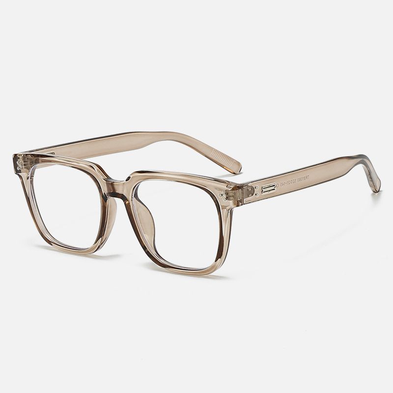 Men's Glasses New Black Frame Glasses Frame Women's Trendy Plain Large Frame Men's Anti Blue Light Glasses Frame Myopia_voghion.com