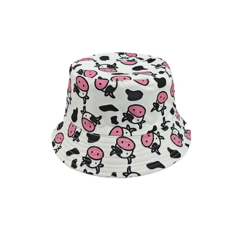 Digital printing cow bucket hat personalized fashion outdoor sun hat_voghion.com