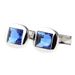 New Men's French Shirt Business Cufflinks Square Blue Crystal Cuff Buttons Factory Direct Sales_voghion.com