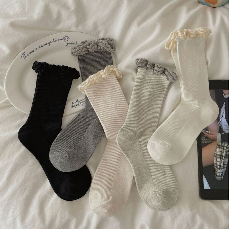 2025 Sonbahar/Kış Yeni Kadın Yün Orta Boy Çoraplar_voghion.com