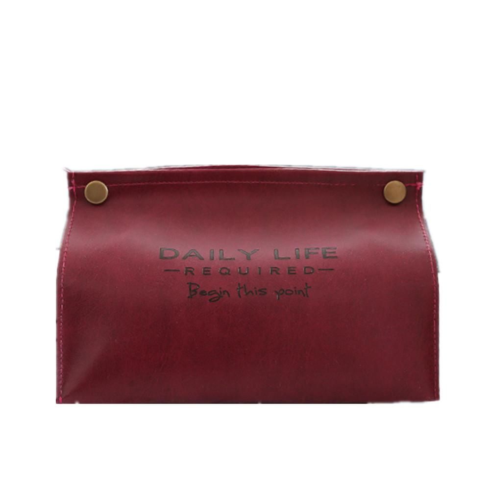 2Pcs Simple Tissue Case Box Container Leather Retro Toilet Pumping Box Car Towel Napkin Papers Bag Holder Box Case Pouch Table Decor_voghion.com