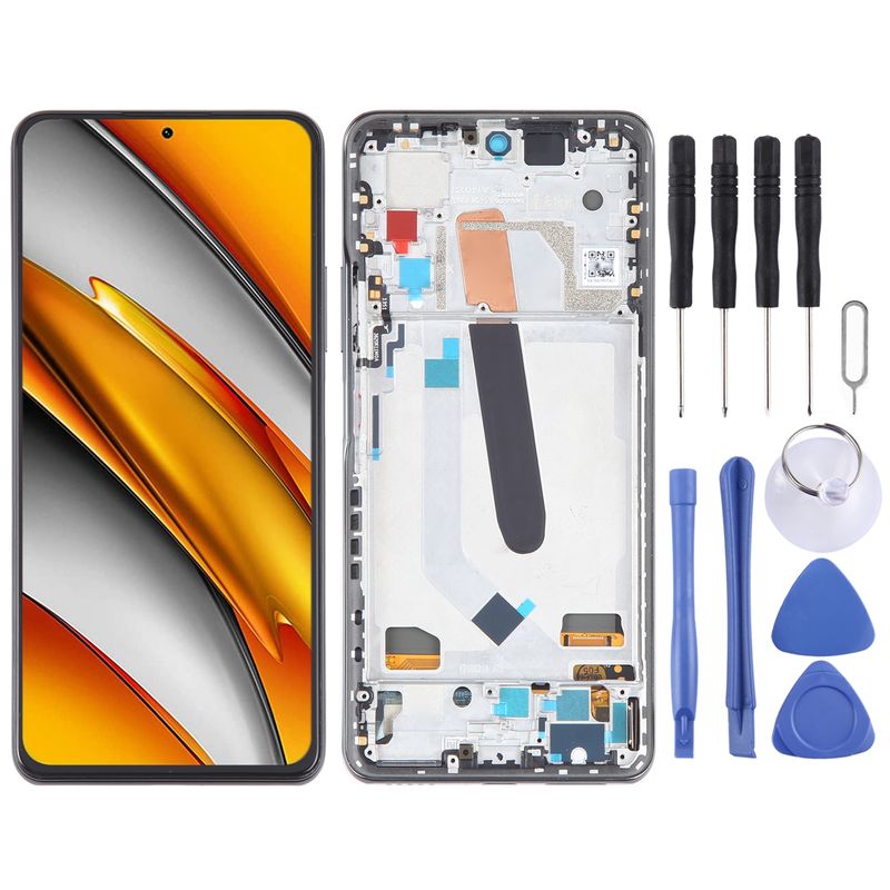 OLED-LCD-Bildschirm für Xiaomi Poco F3 Digitizer, komplette Montage mit Rahmen (schwarz)_voghion.com