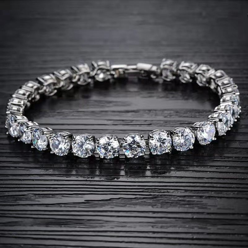 Trendiges Live-Streaming-Armband aus feuerfarbenem 3A-Zirkon mit Diamanten für Damen, simulierter Moissanit im Promi-Stil für Herren_voghion.com
