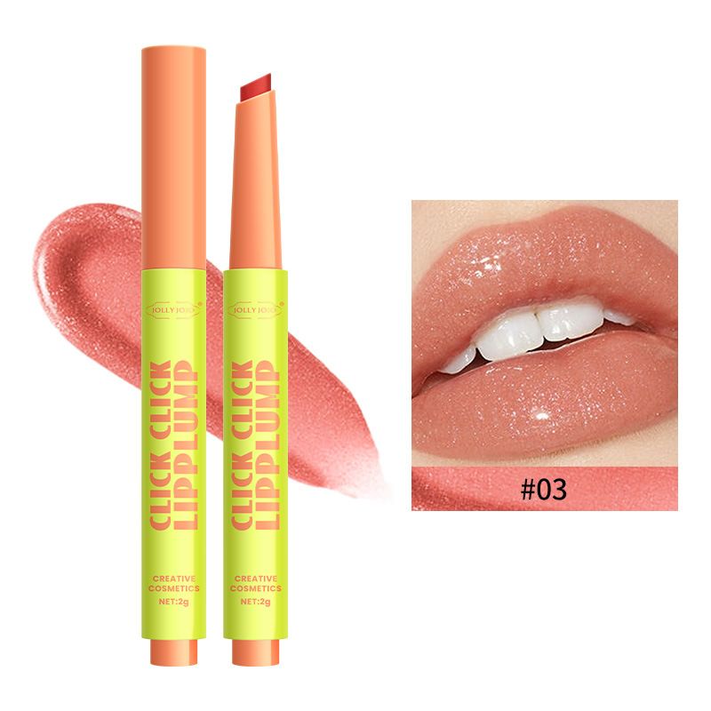 JOLLY JOJO Rossetto idratante Press on Pearl Rossetto facile da colorare Trucco per feste per studenti_voghion.com