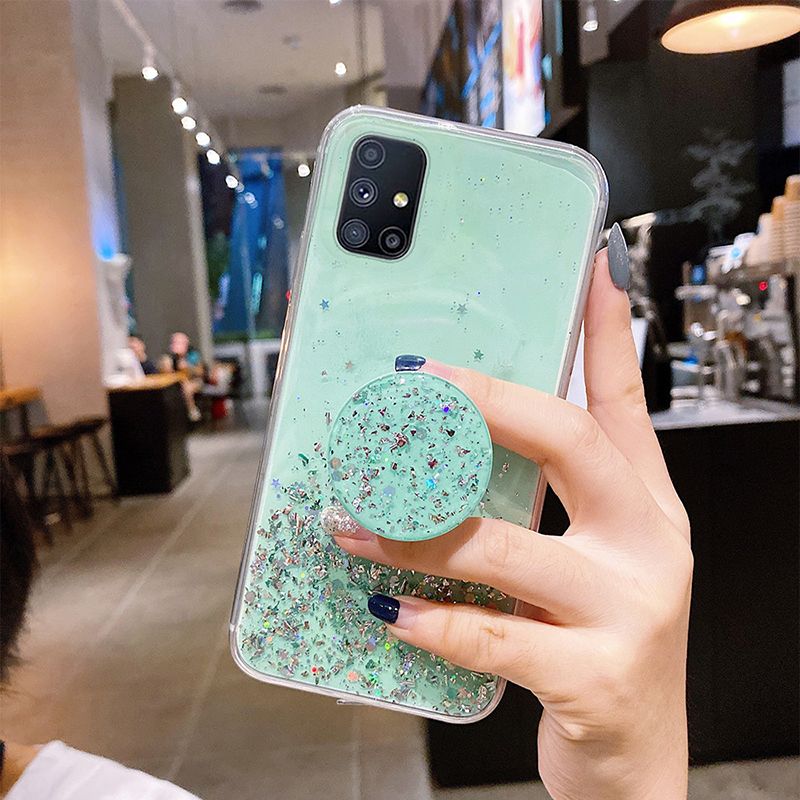 Bling-Hülle für Samsung Galaxy S22 Ultra S21 S20 FE Note 20 10 Lite S10 Plus A12 A32 A52 A72 A51 A71 4G Abdeckung mit Ständer_voghion.com