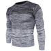 Pull d'automne à col rond, en maille de base, style coréen, manches longues, décontracté, pour homme et jeune._voghion.com