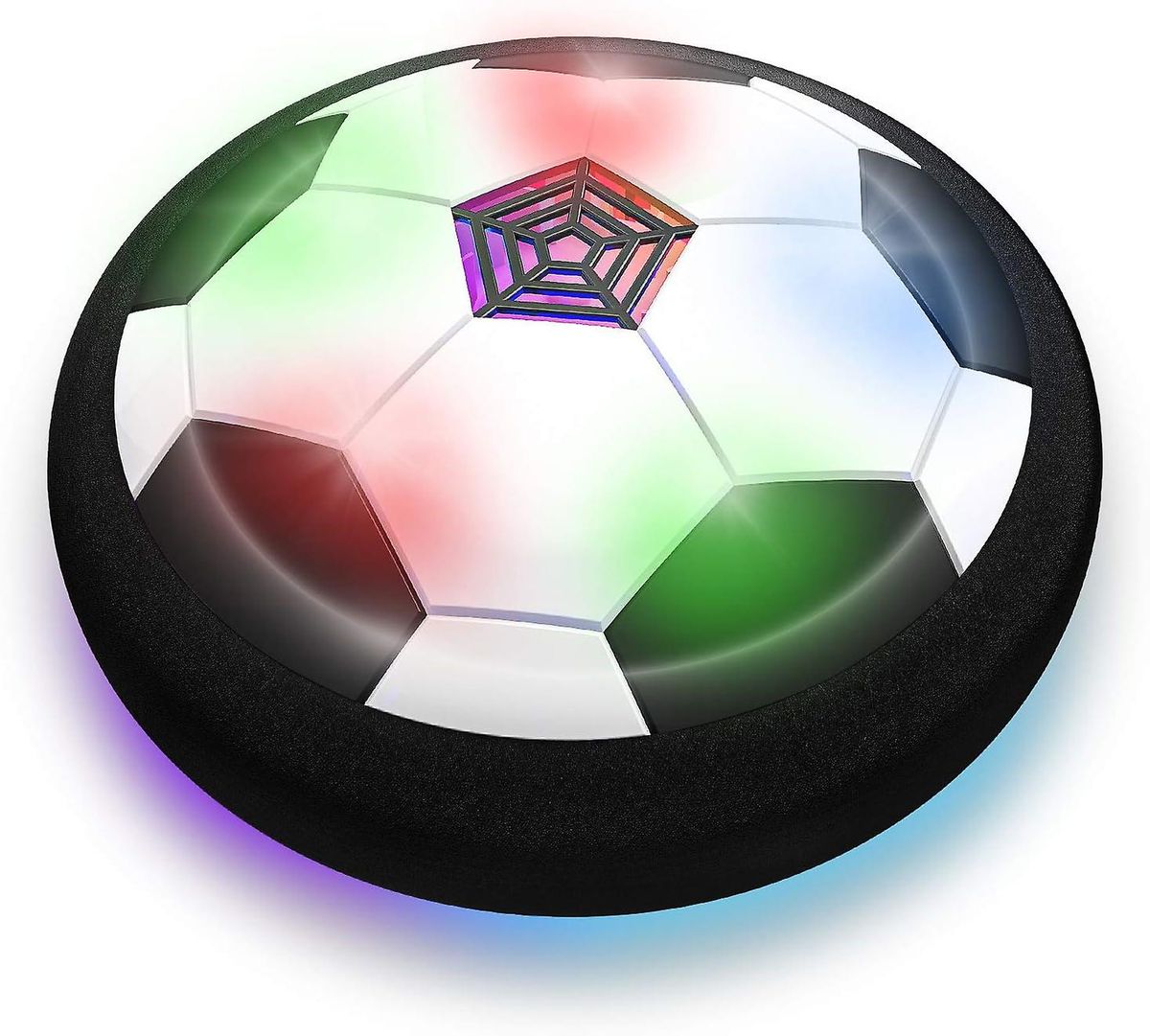 Pallone da calcio a LED - Pallone da allenamento Air Power per giocare a calcio - Calcio (bianco)_voghion.com