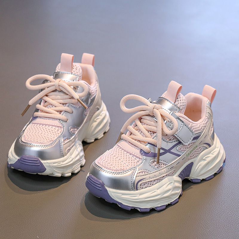 Children's Children's Mesh Sports 2025 Spring New Style, Girls' Dad Shoes, Boys' Lightweight Soft Soled Running Shoes_voghion.com