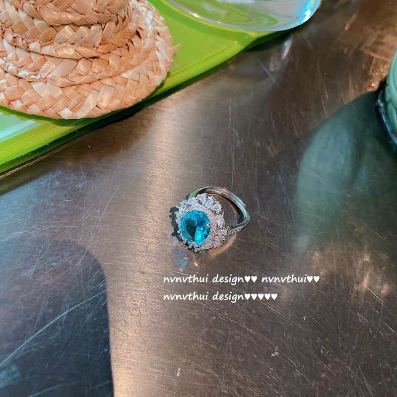 Collana con ciondolo a forma di cuore blu oceano dipinto a olio, otto frecce, croce, zirconi colorati, fiore, catena cubana_voghion.com