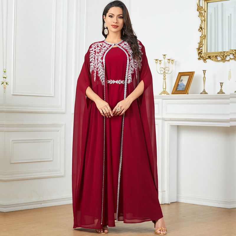 Rochie de seară cu mânecă de liliac pentru femei, rochie din două piese_voghion.com
