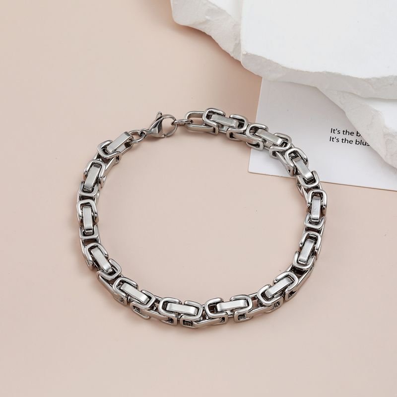 Stainless Steel Fashion High End Emperor Bracelet Personality All Match Hip Hop Exaggerated Trend Cuban Bracelet Jewelry_voghion.com
