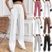 Damenbekleidung Herbst neue hohe Taille locker bequeme Hose mit weitem Bein lässige Sporthose gerade Hose Damen_voghion.com