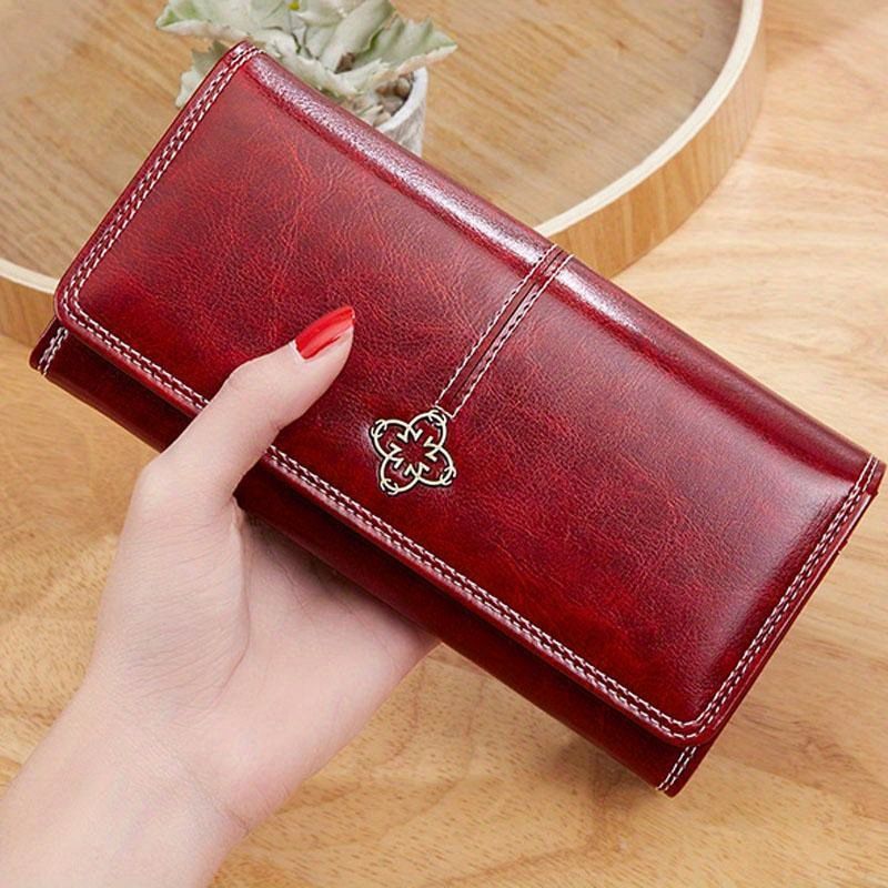 Portamonete corto con portafoglio in pelle lungo da donna alla moda 1 pezzo_voghion.com