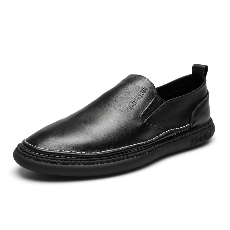 Autumn men's shoe trend Korean version genuine leather board breathable and versatile top layer cowhide casual single_voghion.com