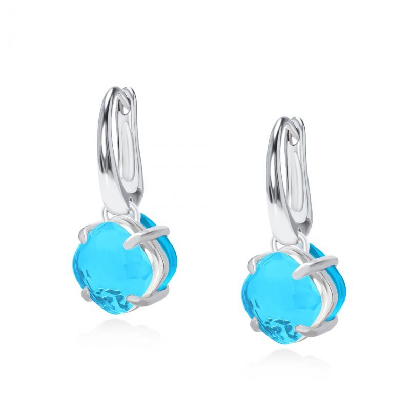 Damen Schmuckset Mode Original Mit Doppelseitigen Brilliant Wasserkristall Ohrringe Ohrringe Cut Oberfläche Unifarbene Stein Ohrringe_voghion.com