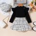 Mother & Kids Children's Clothing For Girls Long Sleeved Tops Woven Tweed Skirt Beret 3 Piece Set_voghion.com