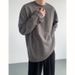 American Round Neck Sweatshirt For Men In Spring And Autumn, With A Niche Design Sense, Clean Fit, White Long Sleeved_voghion.com