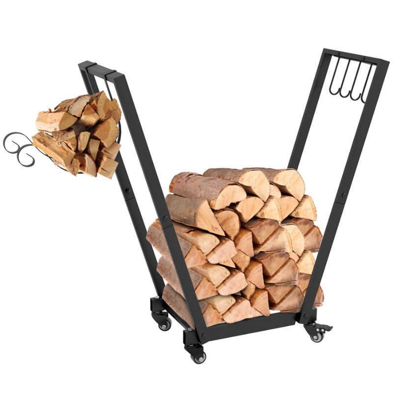 And 31 For Tool Metal With Duty Rack Holder Inch Casters Kindling Hooks Log Wood Storage Firewood Swivel Heavy With Organizer_voghion.com
