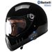 Capacete de motocicleta retrô integral com certificação 3C e Bluetooth – Capacete Cruiser clássico para homens e mulheres (preto fosco, preto brilhante, cinza titânio)_voghion.com