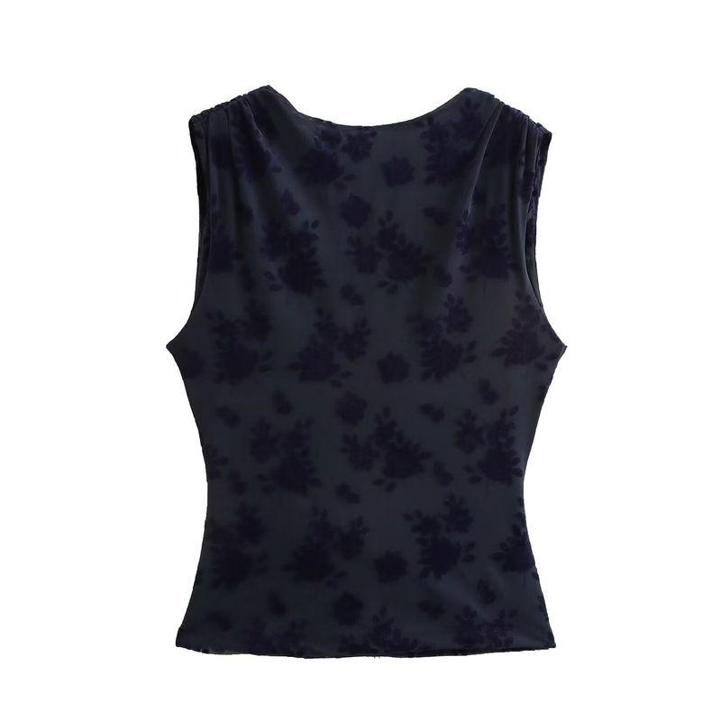 Nuovo completo da donna con top e gonna in rete di seta floccata e schiena scoperta30671343152530_voghion.com