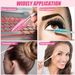 50pcs Reusable Eyelash Brush Tube Disposable Eyelash Wands Eyebrow Brush Replaceable Dust-proof Sparkling Broken Diamond Bottom_voghion.com