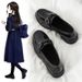 Green partner ins small leather shoes women's retro spring and autumn British style one-step flat bottom 2021 new Japanese college_voghion.com