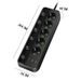EU Power Strip With 3/5 AC Outlets+2 USB Ports + 1 Type C 6/8-in-1 Plug Adapter 2M Electrical Socket For Home Office_voghion.com
