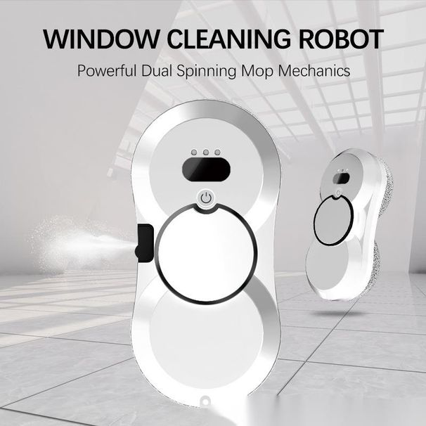 Robô de limpeza de janelas com spray de água inteligente Hine, de uso duplo, ultrafino, seco e úmido, para ambientes externos_voghion.com